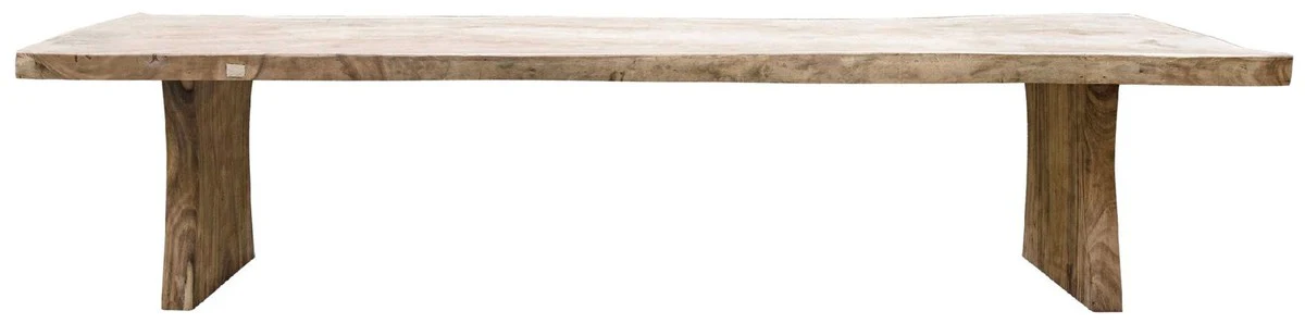 Casa Padrino mesa de comedor da estilo campestre natural 350 cm - Enorme mesa de cocina r¨²stica de madera maciza - Muebles de comedor r¨²sticos - Muebles de comedor estilo campestre de madera maciza