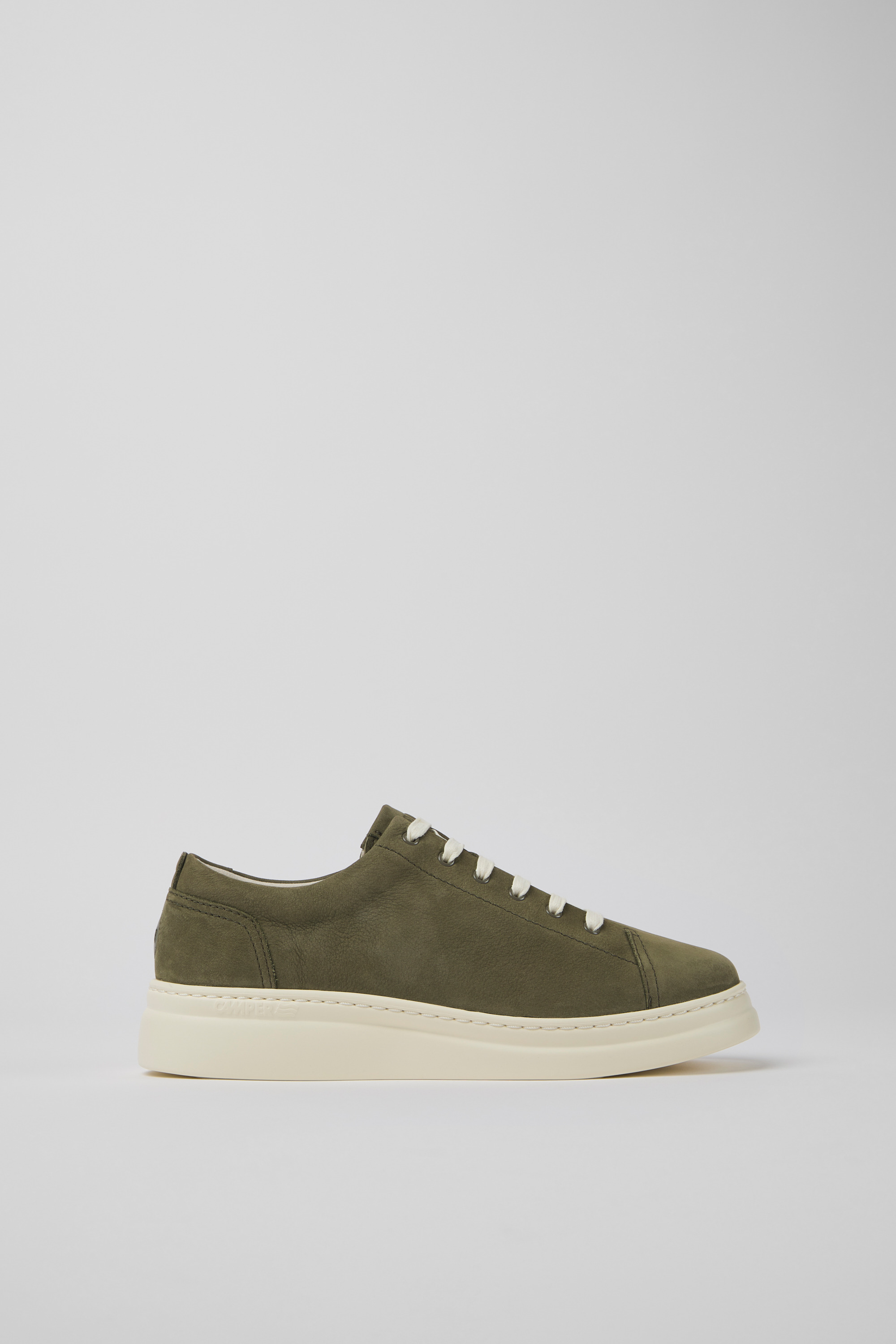 Runner Up - Green nubuck sneakers for women