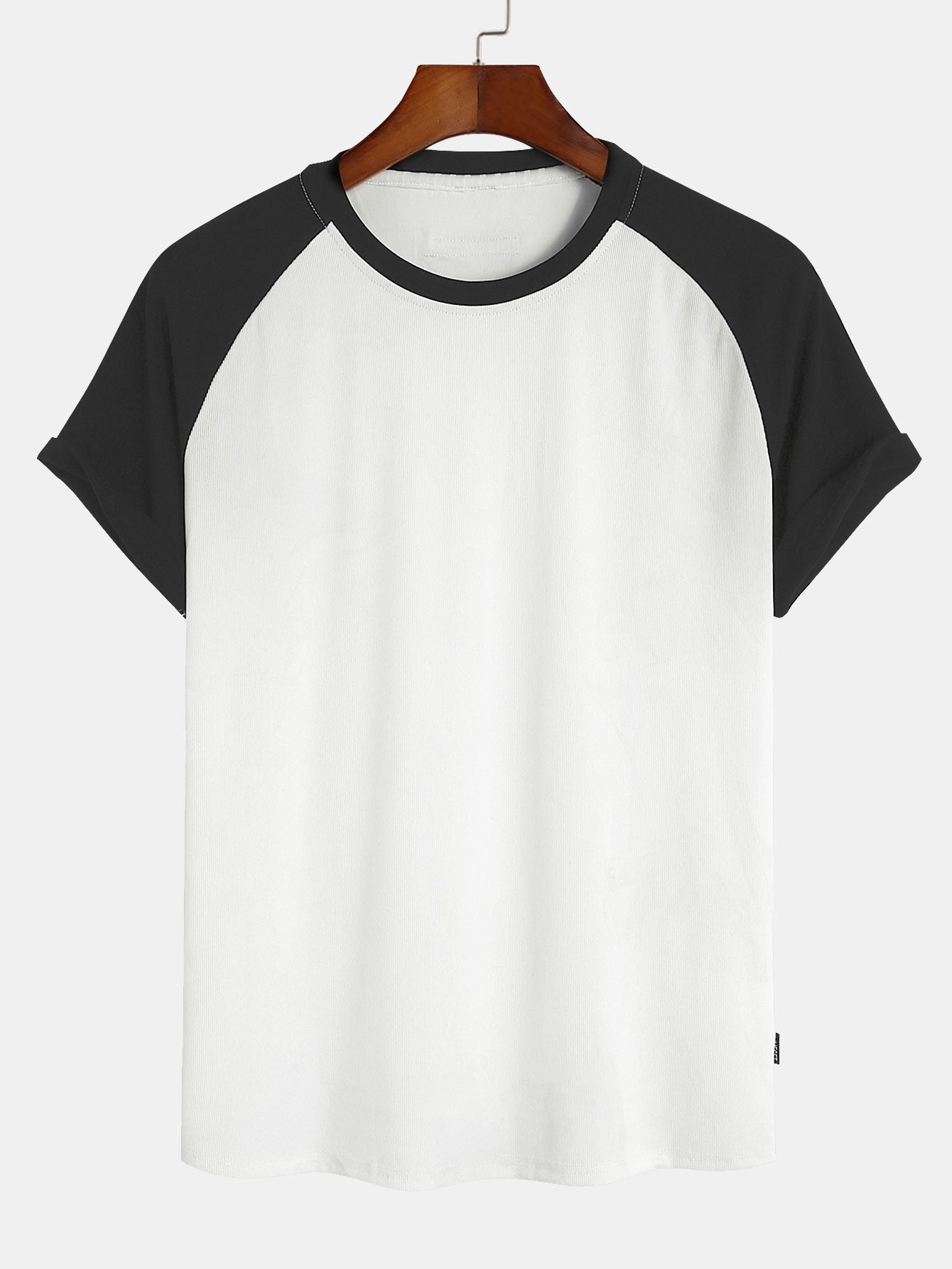 Muscle Fit Paneled Textured T-Shirt