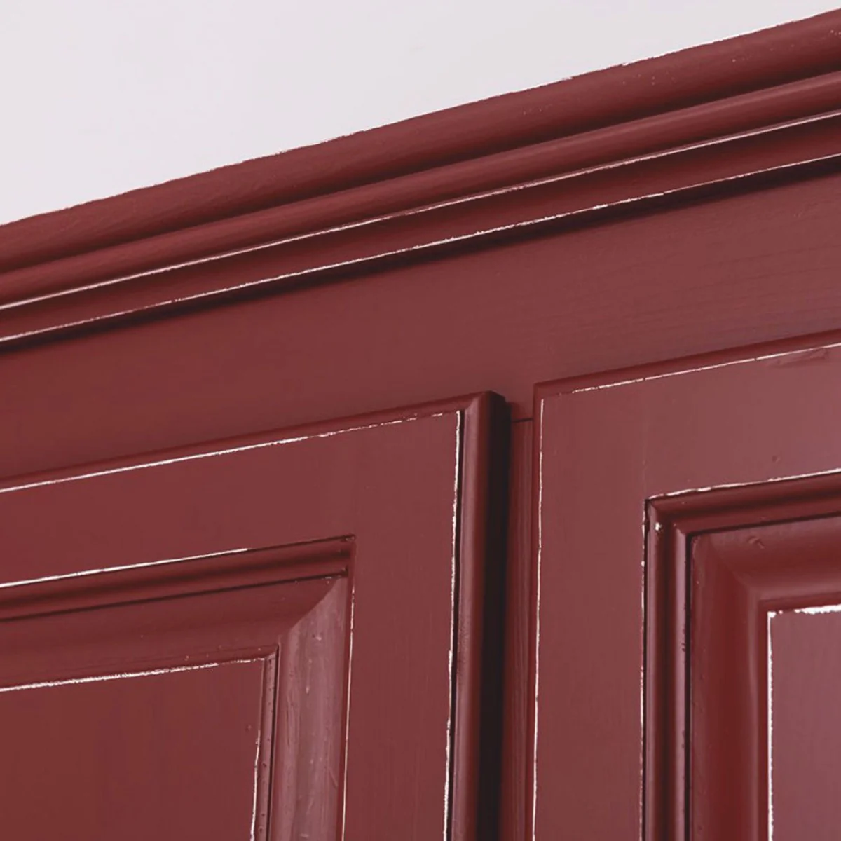 Casa Padrino armario de dormitorio de estilo campestre rojo burdeos antiguo 121cm - Muebles de dormitorio