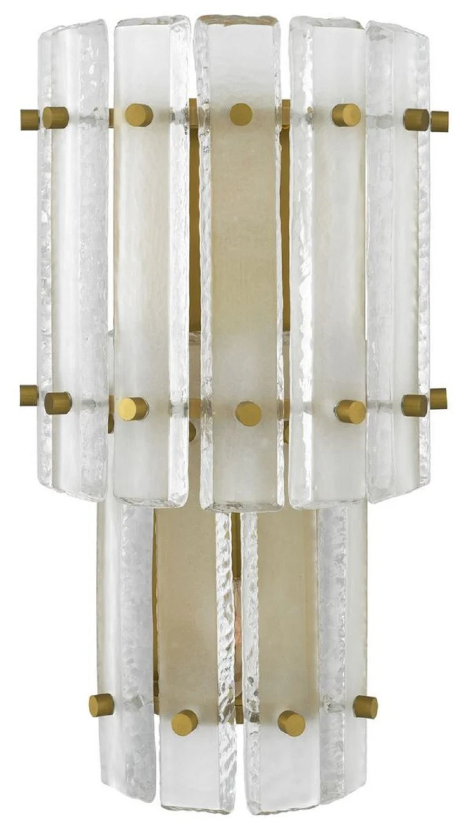 Casa Padrino lámpara de pared de lujo latón antiguo 24 x 14,5 x A. 43 cm - Lámpara de pared de salón - Lámpara de pared de hotel - Colección de Lujo