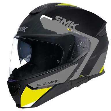 CASCO SMK GULLWING KRESTO NEGRO / GRIS / AMARILLO