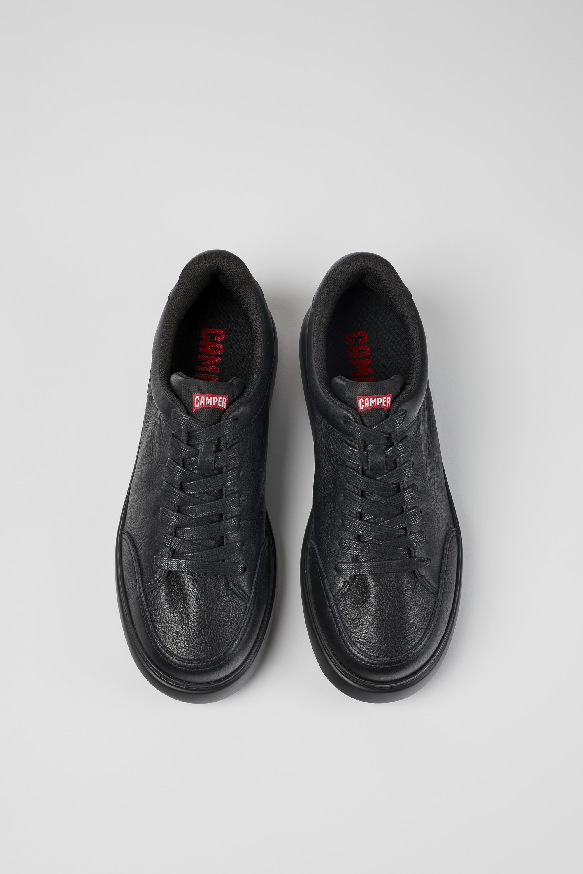 Runner K21 - Black leather sneakers for men