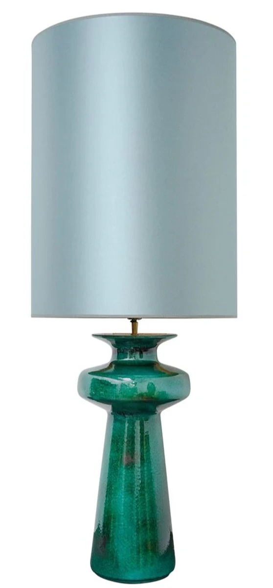 Casa Padrino l¨¢mpara de mesa de cer¨¢mica de lujo verde / turquesa 45 x H. 117 cm - Calidad de Lujo