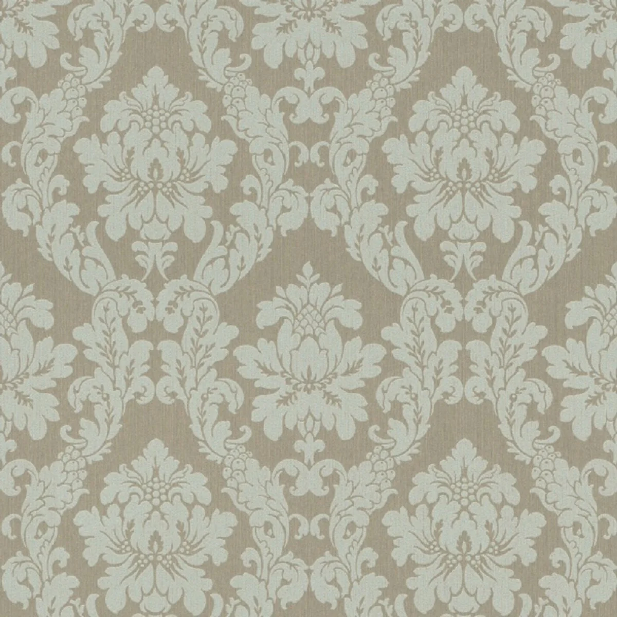 Casa Padrino Papel Pintado Textil Barroco Beige / Crema / Gris / Plata - 10,05 x 0,53 m - Papel Pintado de Tela Barroco