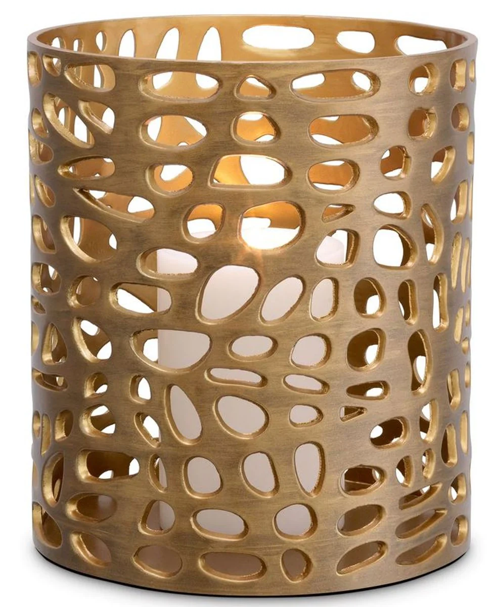 Casa Padrino linterna de diseño / candelabro acabado en latón ø 24,5 x H.27 cm- linterna de lujo