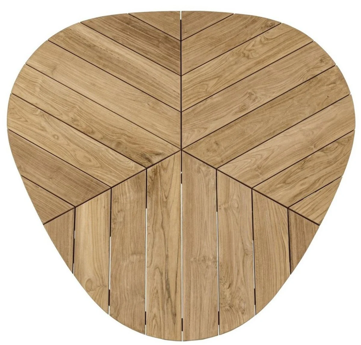 Casa Padrino mesa de jard¨ªn de lujo natural / negro ? 160 x A. 77 cm - Mesa de comedor de jard¨ªn con tapa de teca y patas de aluminio - Mesa de jard¨ªn y terraza - Muebles de jard¨ªn y terraza de lujo