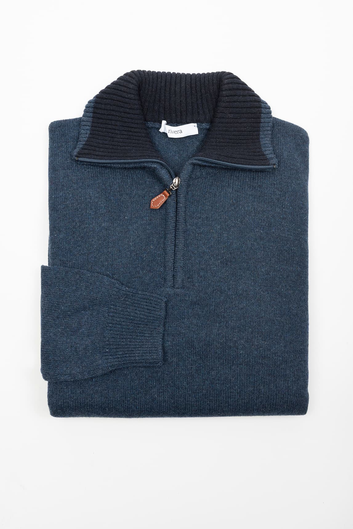 Rivera-spain Jersey Rivera Half Zip Azul Petróleo