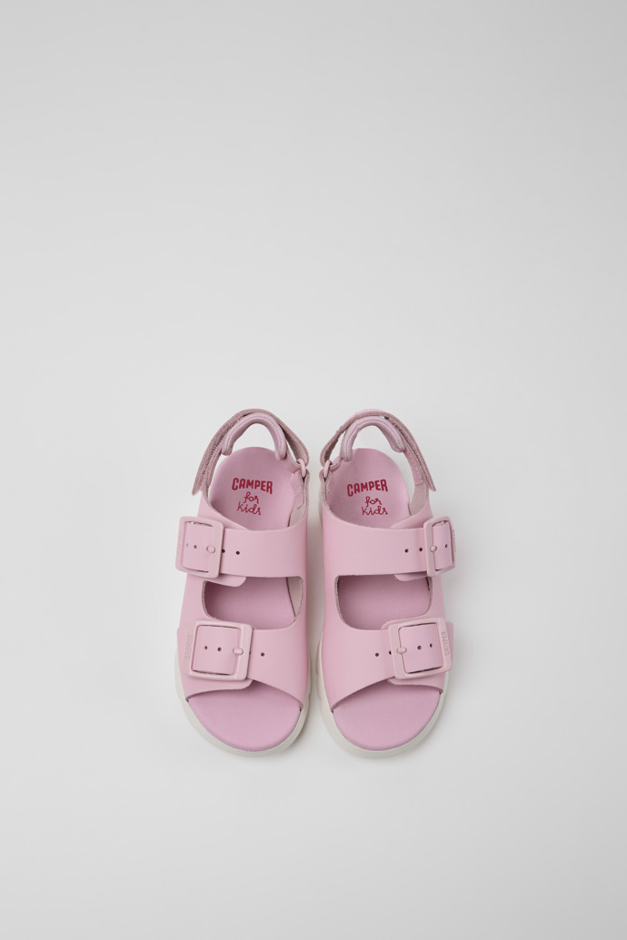 Caterpillar Pink leather sandals for children