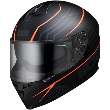 CASCO IXS 1100 2.1 - NEGRO MATE / ROJO