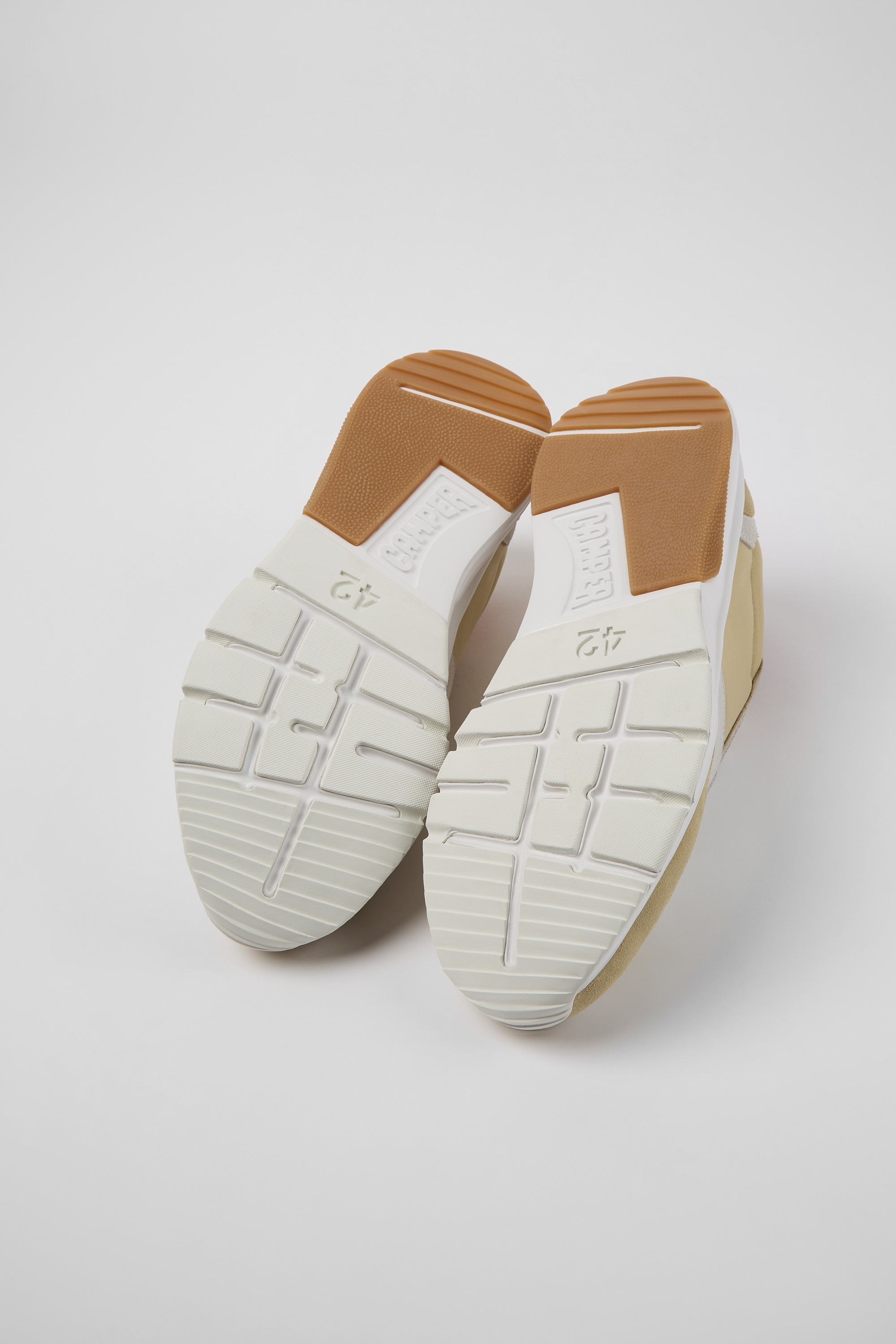 Drift - Beige and white nubuck sneakers for men