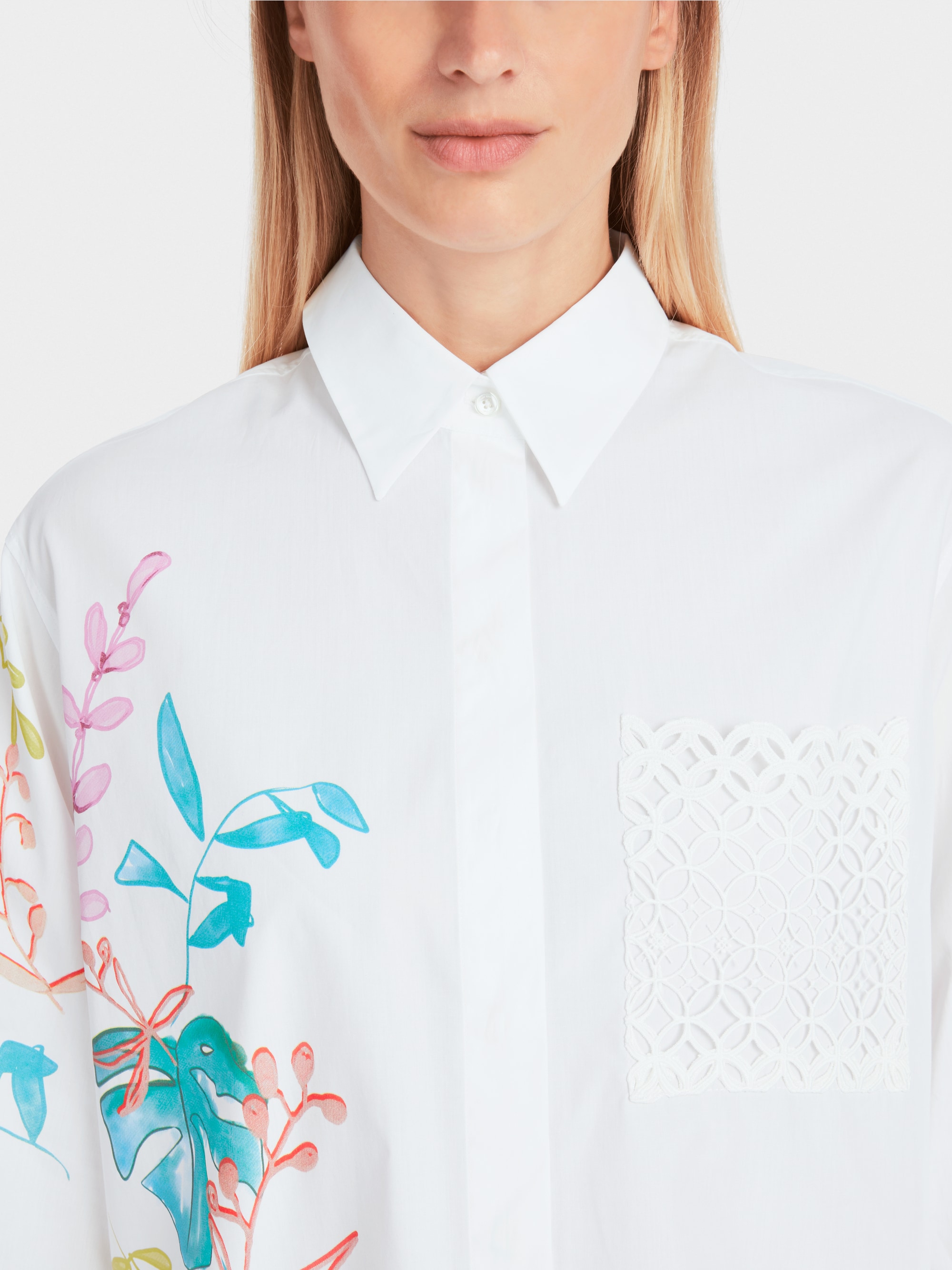 Marc-Cain Organic cotton shirt blouse with print