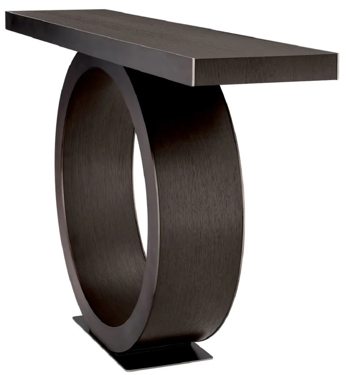 Casa Padrino consola de lujo moca / bronce 130 x 30 x A. 76,5 cm - Consola rectangular de madera maciza - Muebles de lujo - Muebles de sal¨®n - Interiores de lujo