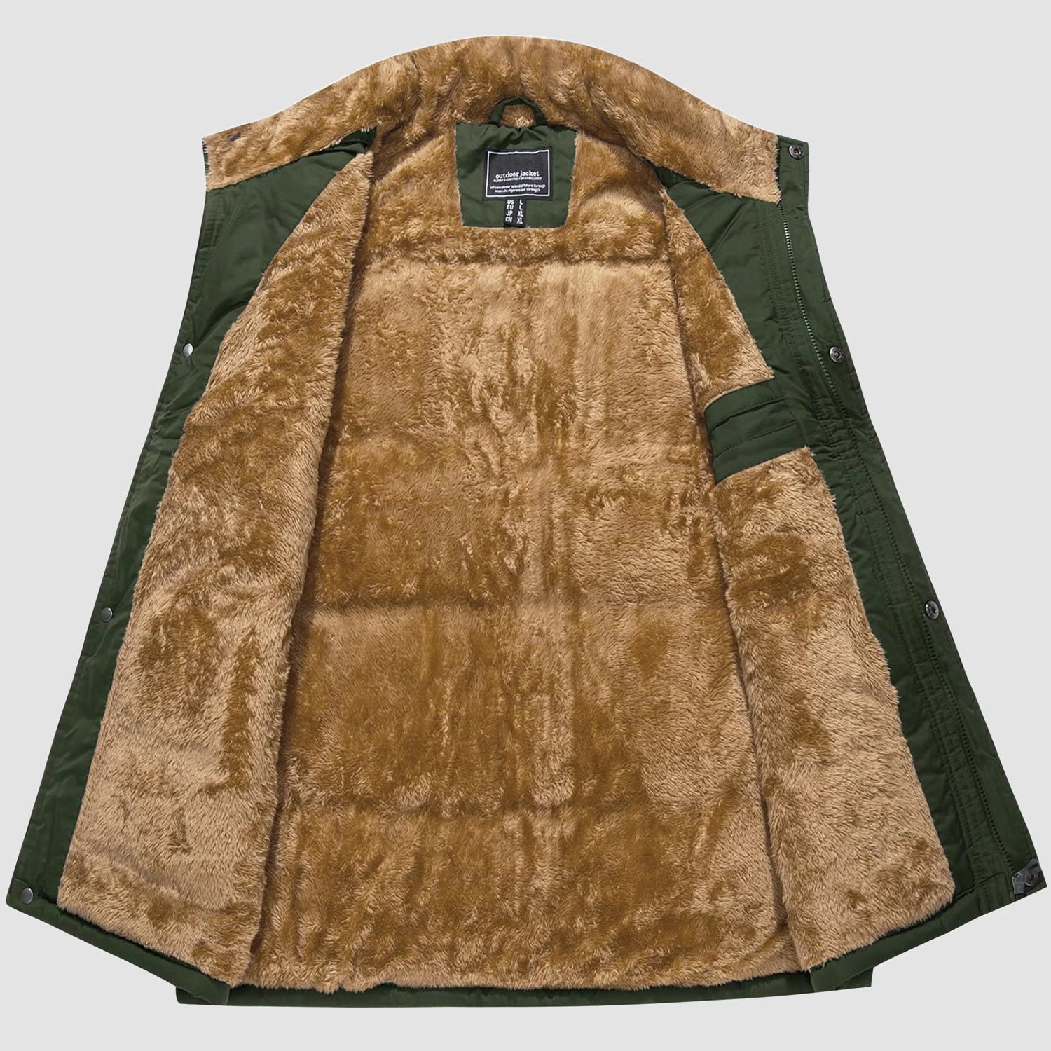 Men's Outerwear Vests Full-Zip Sleeveless Jacket Winter Warm Fleece Lined Vests Stand Collar