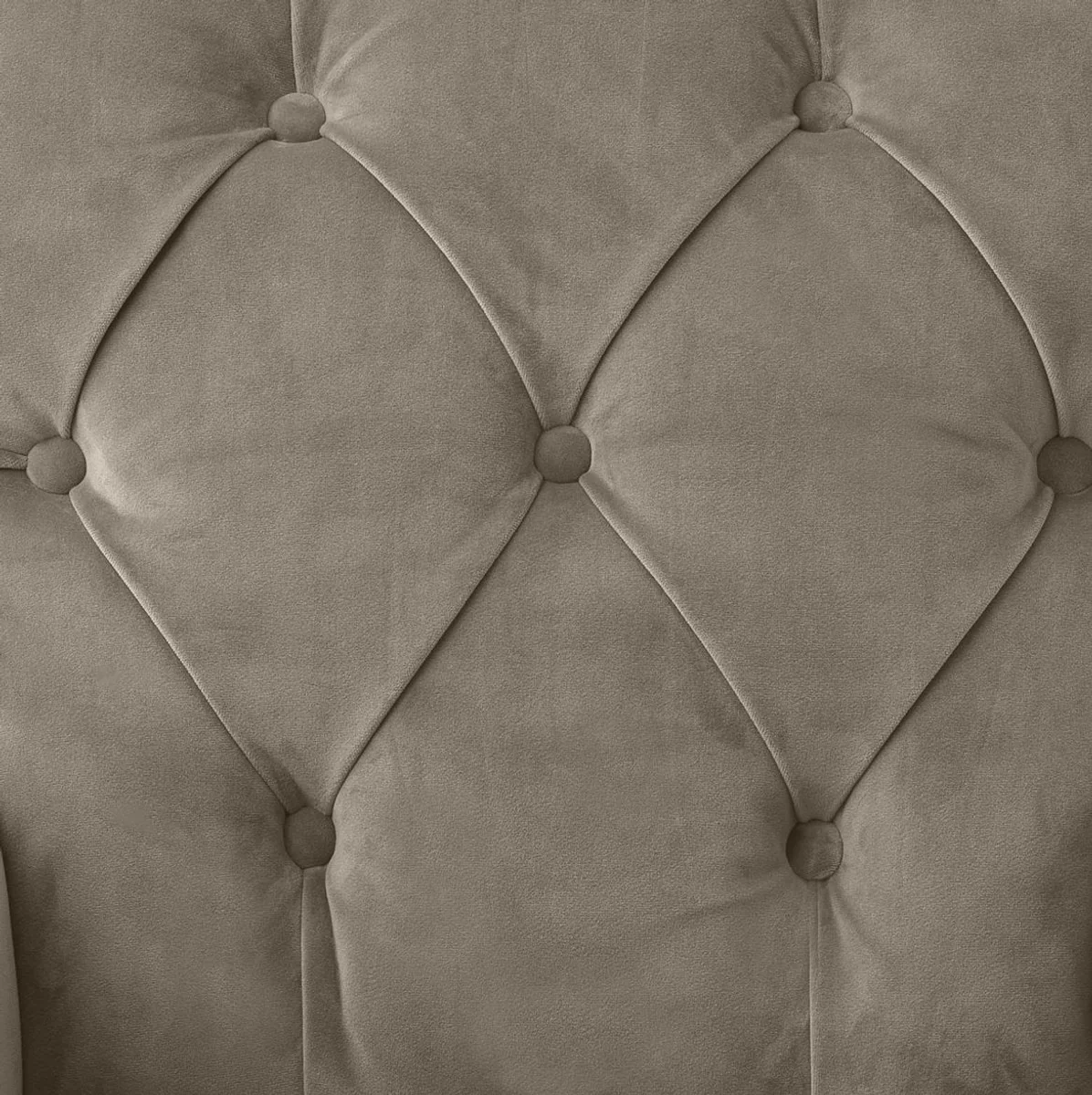 Casa Padrino silla de comedor de lujo con reposabrazos greige / negro 63 x 65 x A. 90 cm - Silla de Cocina Chesterfield con Terciopelo Fino - Muebles de Comedor de Lujo