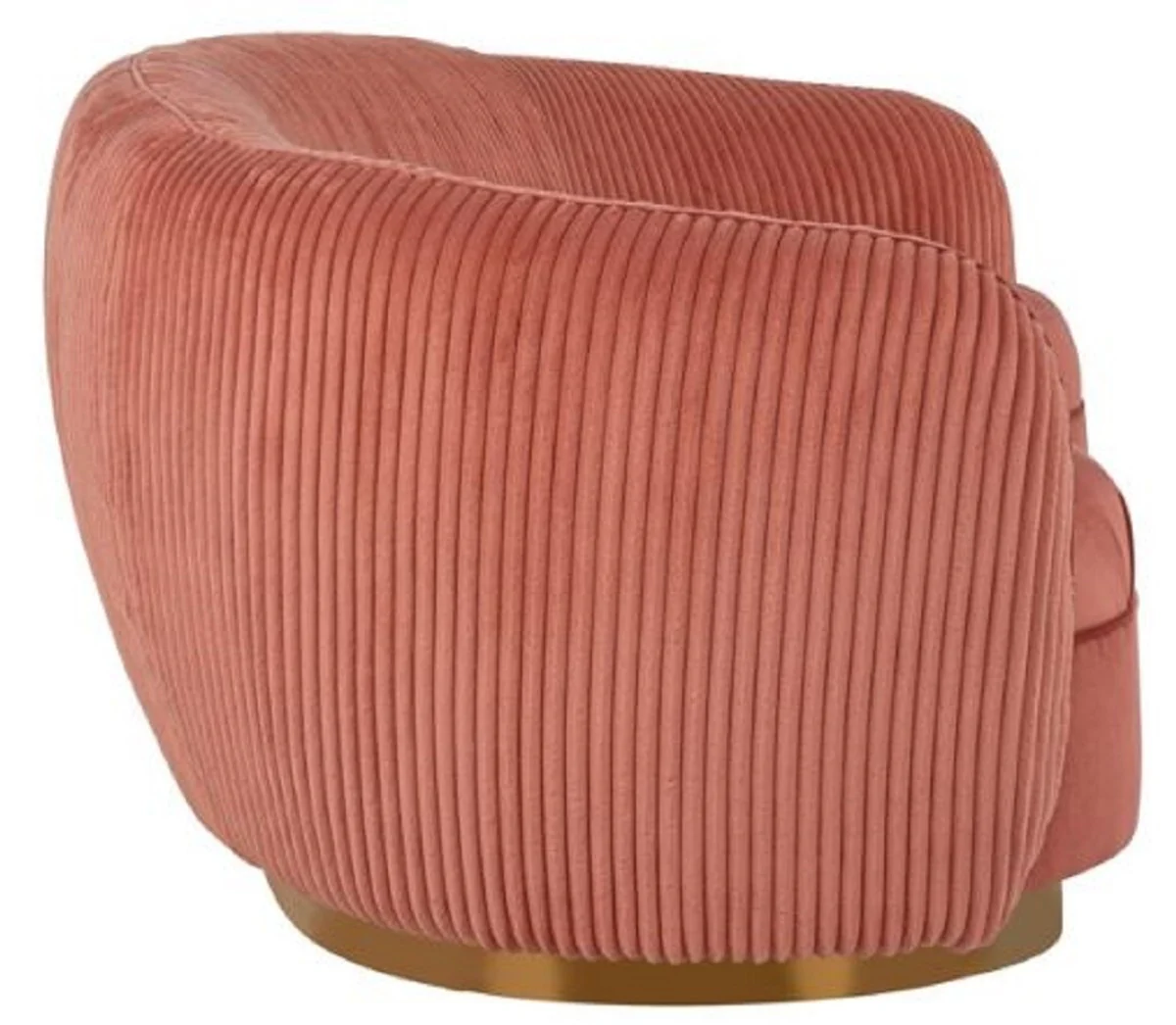 Casa Padrino sof¨¢ de lujo rosa / oro 221 x 98 x A. 72 cm - Sof¨¢ de sal¨®n curvo - Muebles de sal¨®n - Interiores de sal¨®n - Muebles de lujo - Interiores de lujo - De lujo Muebles