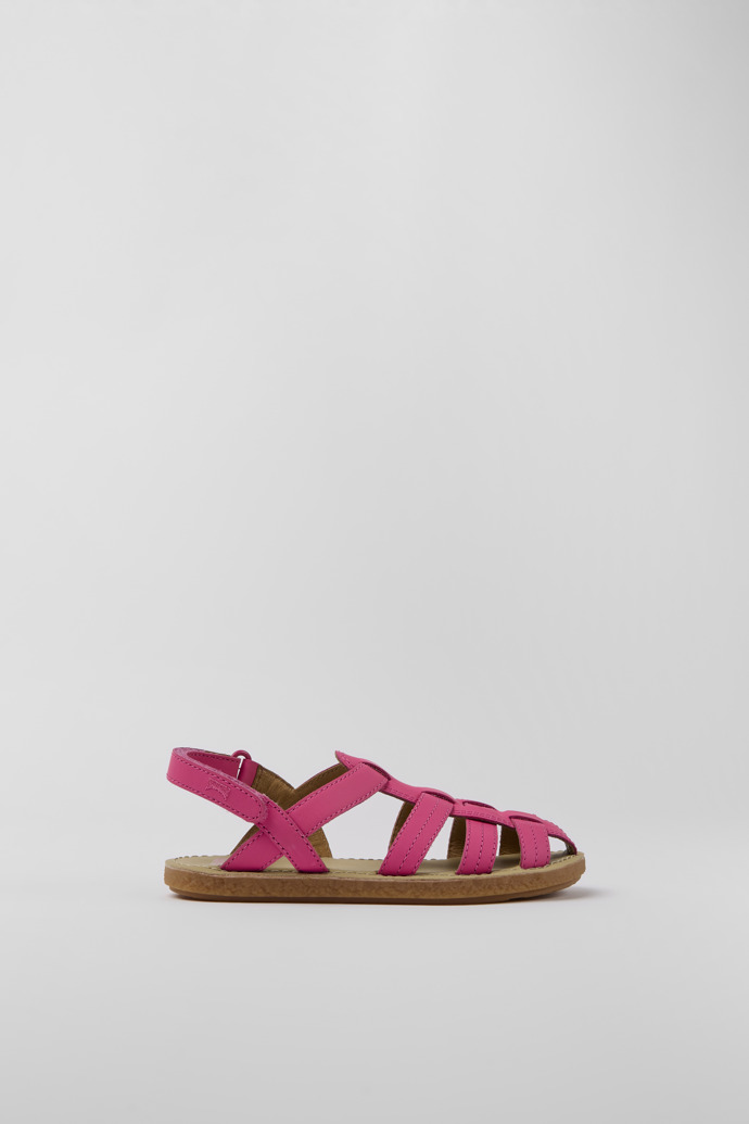 Miko Pink leather sandals for girl