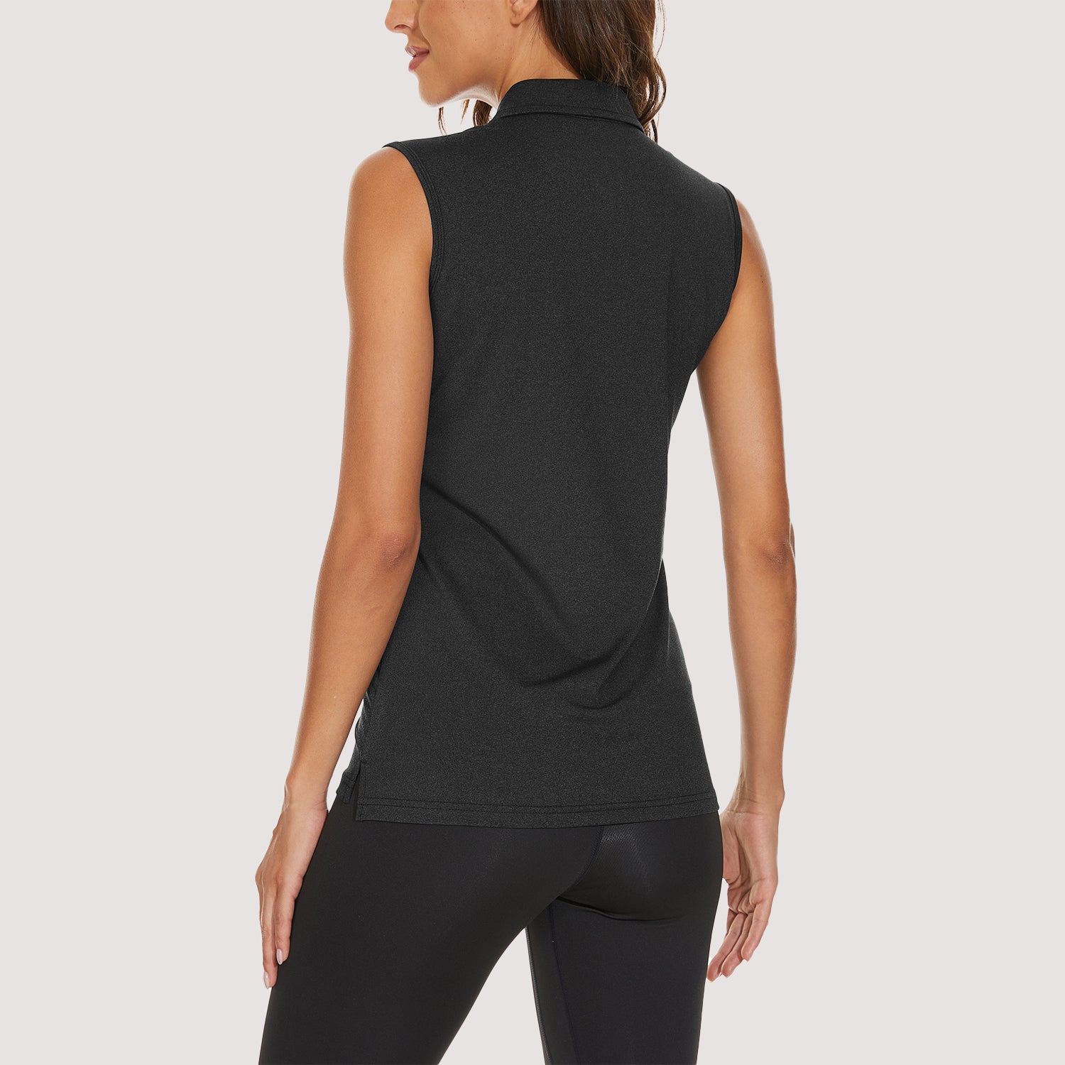 Women's Polo T-Shirts Sleeveless Tennis Golf Tee Shirts 4-Button