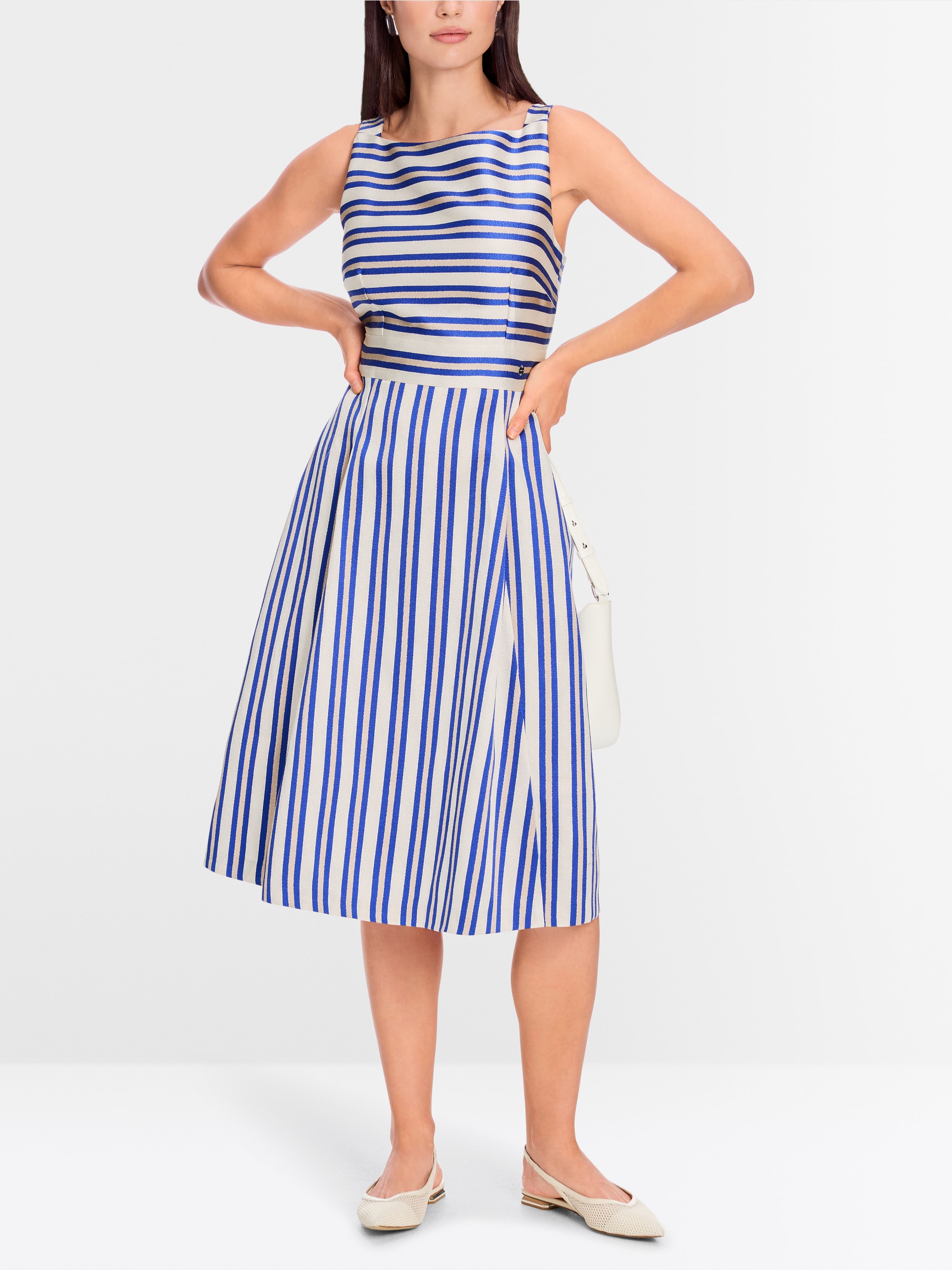 Marc-Cain Strap dress with stripes