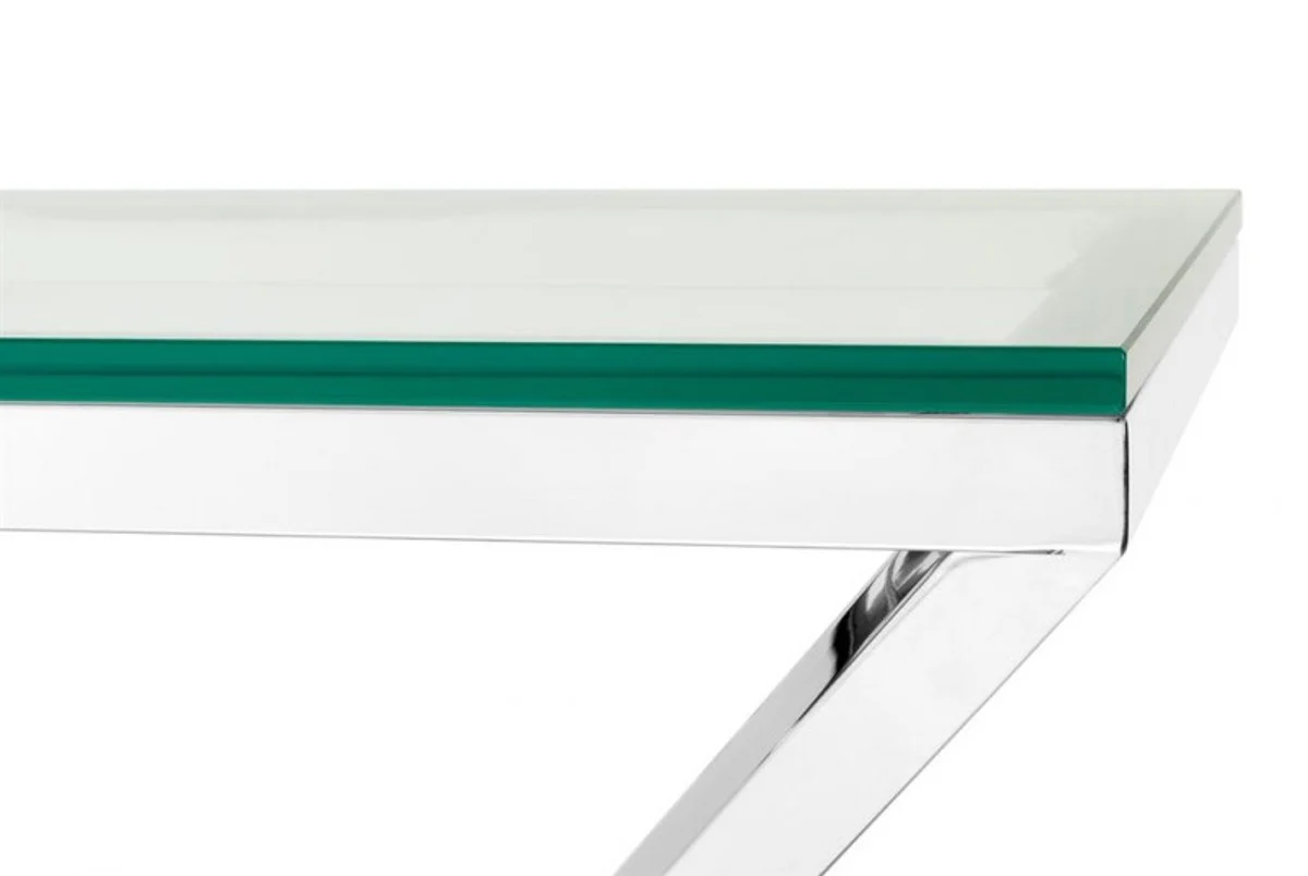 Casa Padrino luxury side table stainless steel nickel finish 65 x 50 x H 60 cm - table furniture