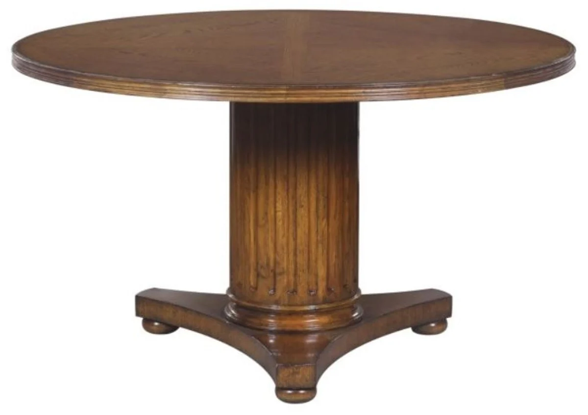 Casa Padrino mesa de comedor de madera de roble marr¨®n ? 135 x H. 78 cm - Muebles de Comedor de Madera Maciza