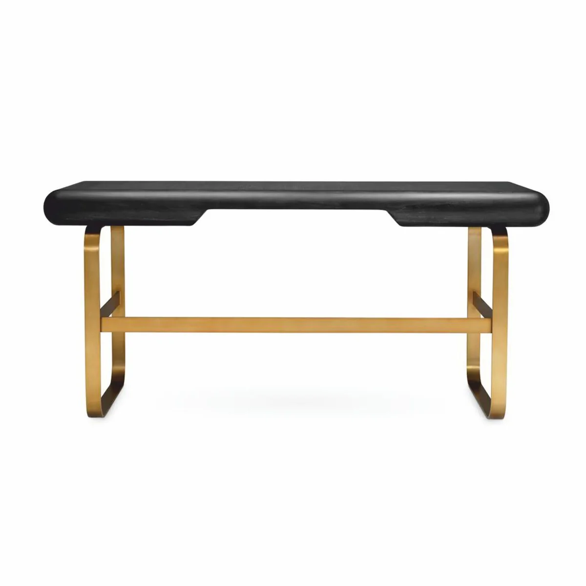 Casa Padrino escritorio de lujo con 2 cajones negro gris / lat¨®n 165 cm - Muebles de oficina