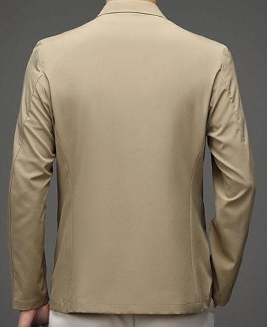 Daily Utility Pocket Notch Lapel Single Breasted Solid Blazer