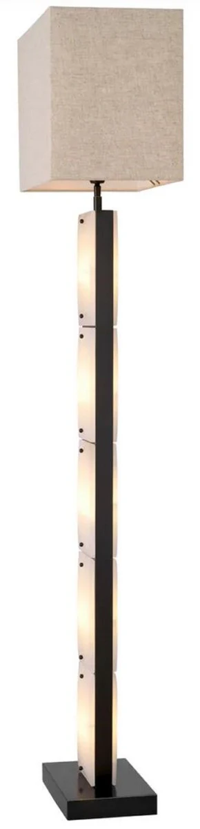 Casa Padrino l¨¢mpara de pie de lujo alabastro / bronce / beige 50 x 29 x A. 173 cm - L¨¢mpara de pie con pantalla rectangular - L¨¢mparas de pie de lujo - L¨¢mparas de lujo - Interior de lujo