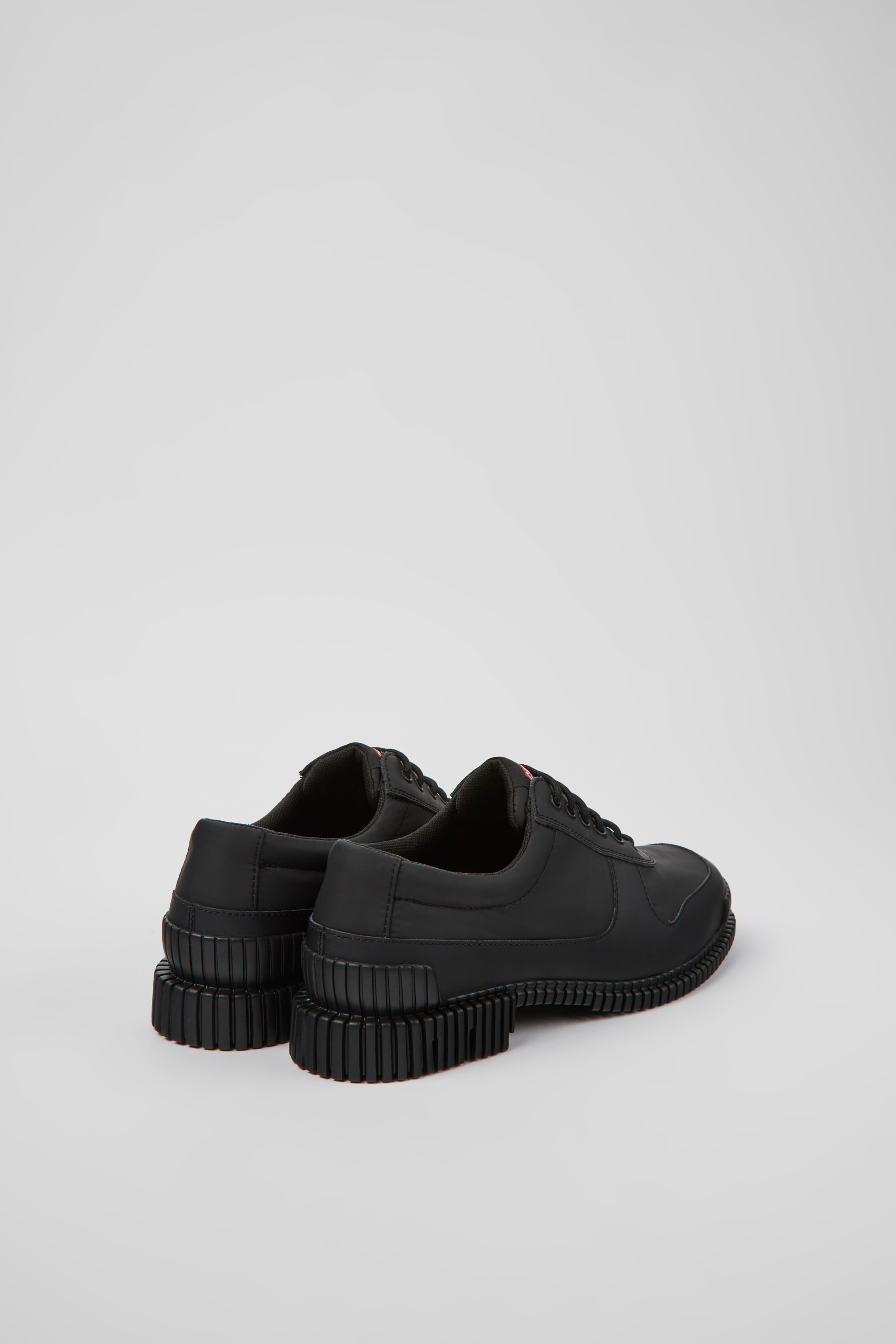 Pix - Black leather and recycled PET shoes for women