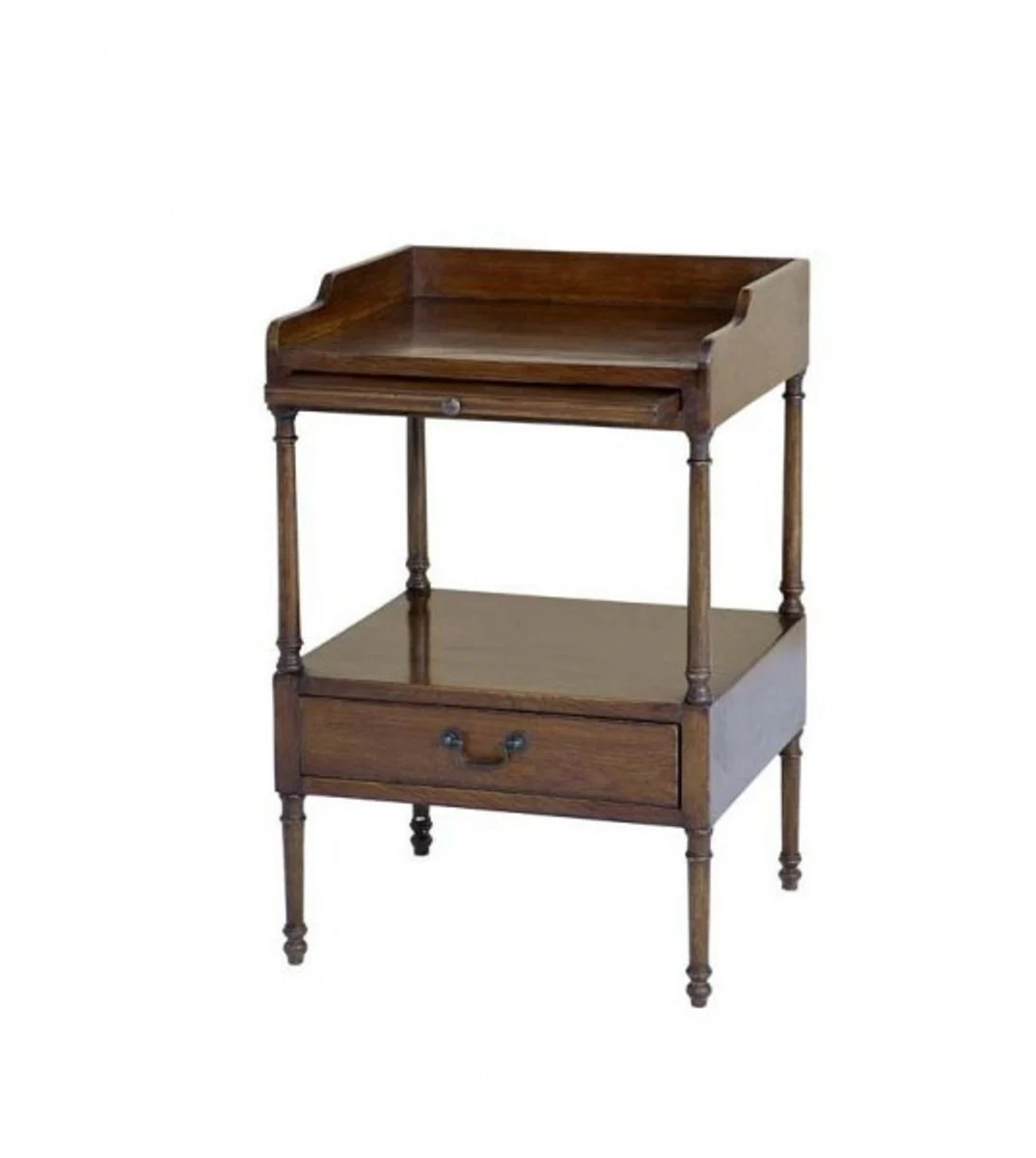 Casa Padrino luxury art deco designer oak wood side table 48 x 42 x H. 73 cm - Hotel Table Furniture