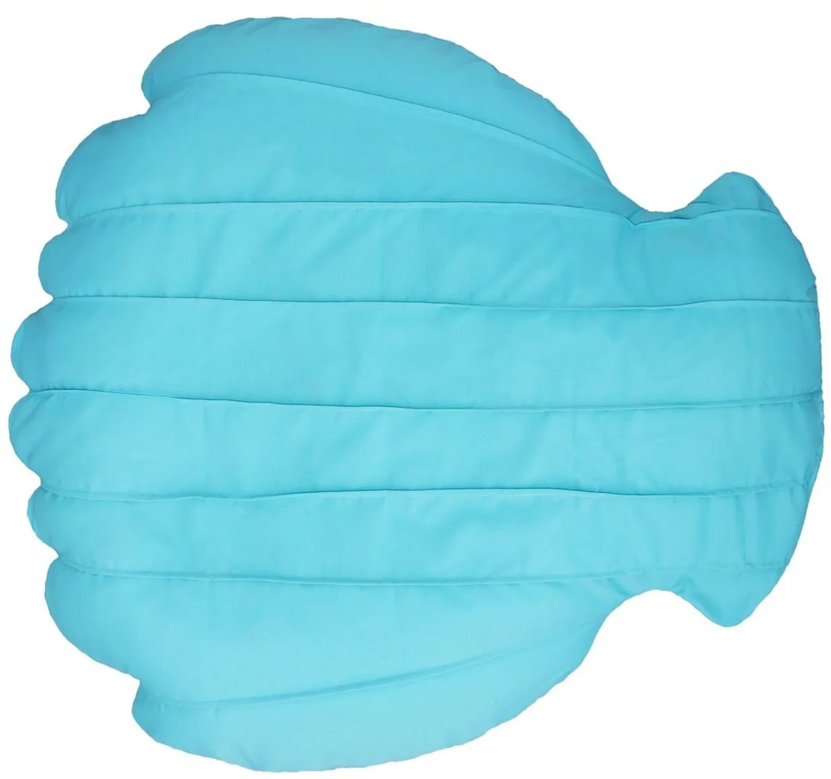 Casa Padrino puf de lujo concha de mar azul claro 150 x 135 x A. 35 cm - Puf flotante - Coj¨ªn de asiento hecho a mano - Decoraci¨®n de jard¨ªn - Decoraci¨®n de terraza - Decoraci¨®n de piscina