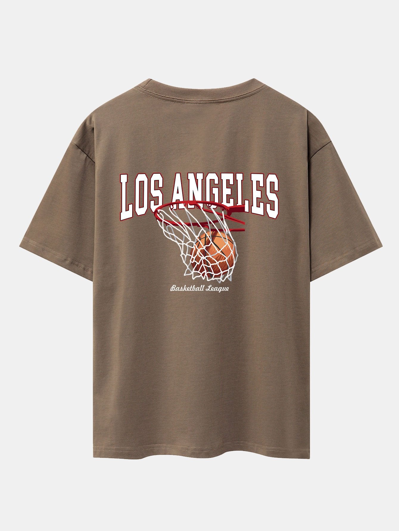 Los Angeles Basketball Back Print Heavy Weight Oversize T-Shirt