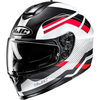 CASCO HJC C70N BELIS - NEGRO / BLANCO / ROJO