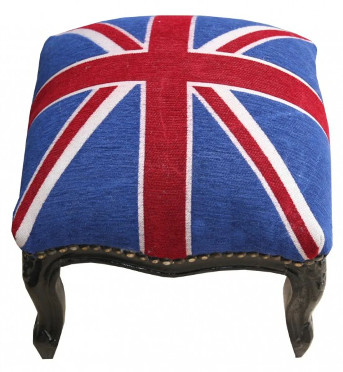 Casa Padrino barroco estrado Uni¨®n Jack / negro - Heces bandera Ingl¨¦s - estilo antiguo Inglaterra