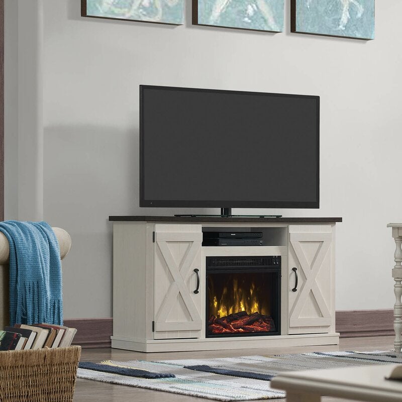 TV Stand for TVs up to 55 with Fireplace Included