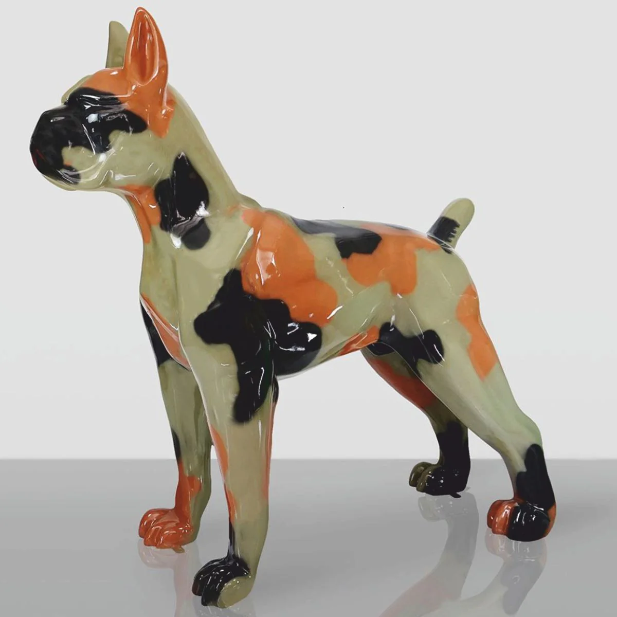 Casa Padrino escultura decorativa XXL perro boxer camuflaje 190 cm - Enorme figura de jard¨ªn