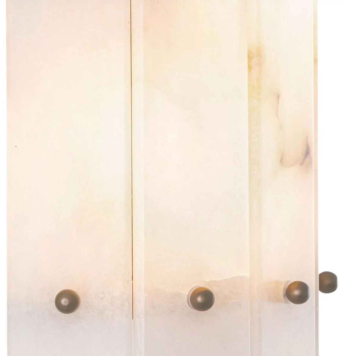 Casa Padrino lámpara de pared de lujo alabastro / latón antiguo 19 x 10 x A. 40 cm - Lámpara de pared de salón con pantalla de alabastro - Iluminación de lujo - Interior de lujo - Muebles de lujo