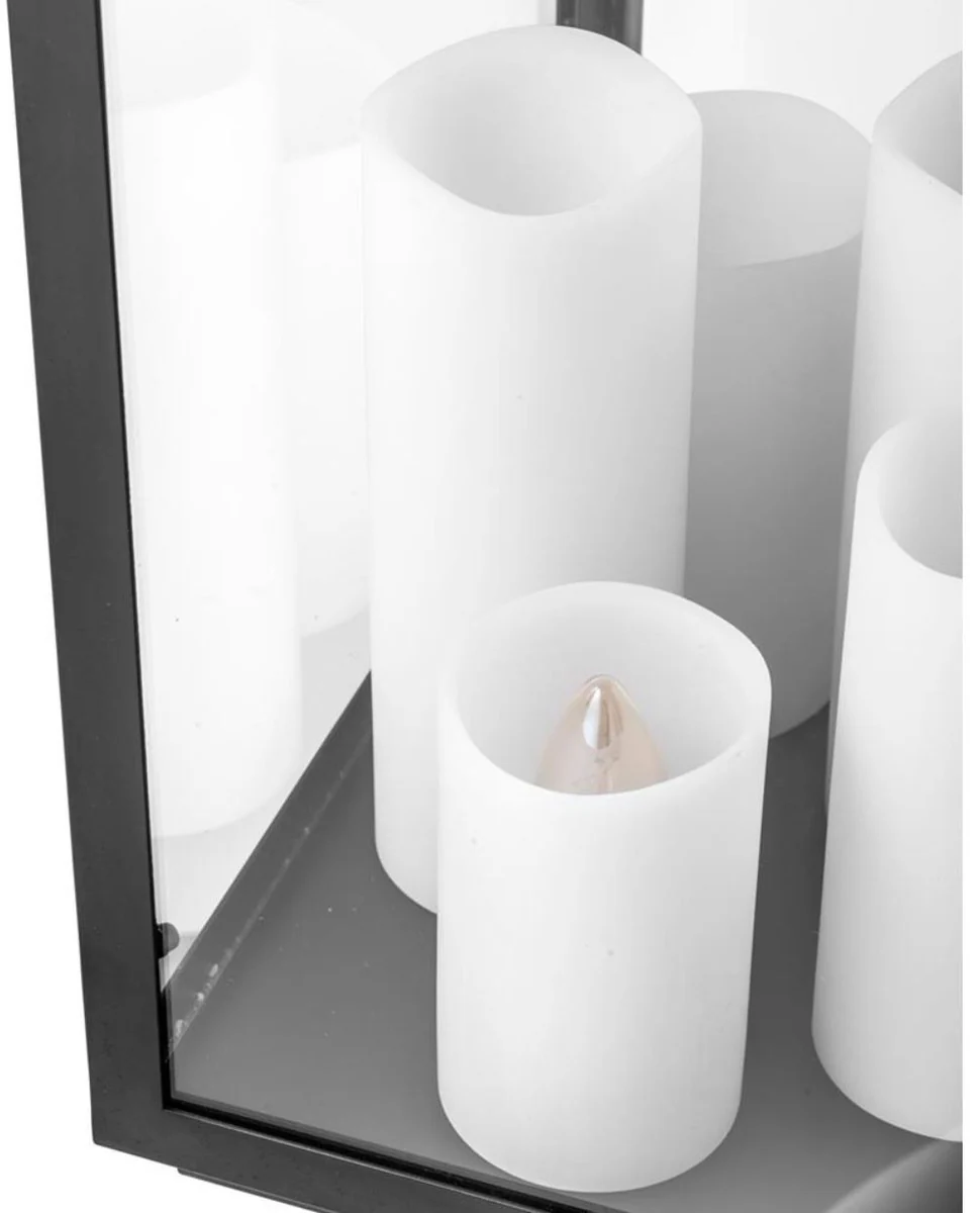 Casa Padrino l¨¢mpara de mesa de lujo negro de 35 x 35 x H. 65 cm - l¨¢mpara de mesa de restaurante del hotel