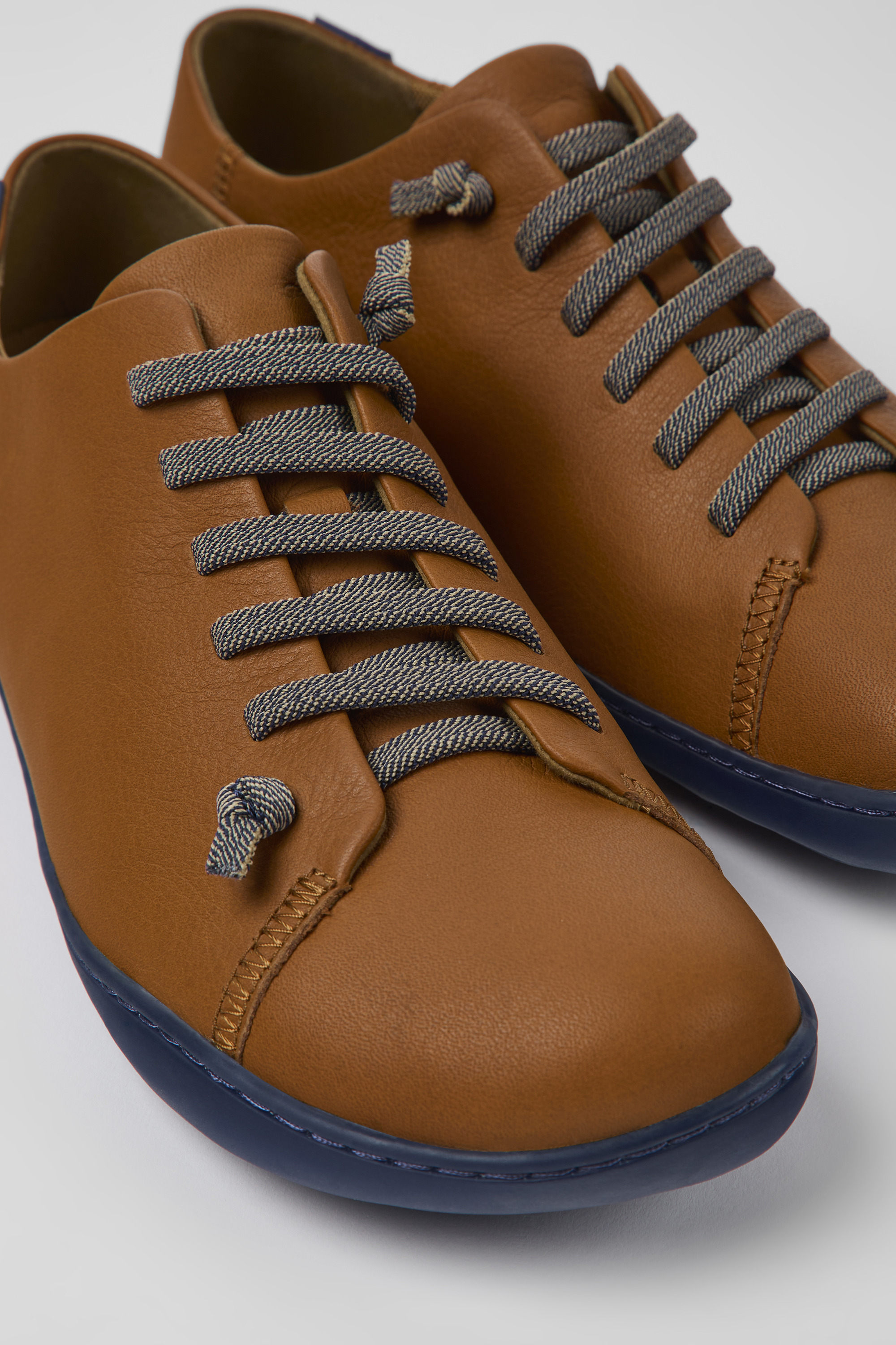 Peu - Brown leather shoes for men