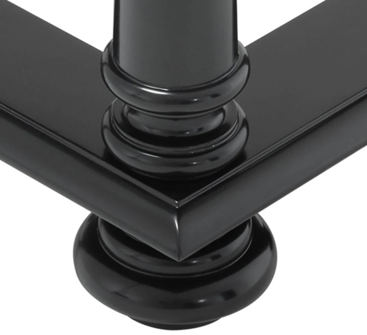 Casa Padrino mesa consola de lujo en negro con placa de mármol negro 100 x 50 x H. 79 cm - Edición Limitada