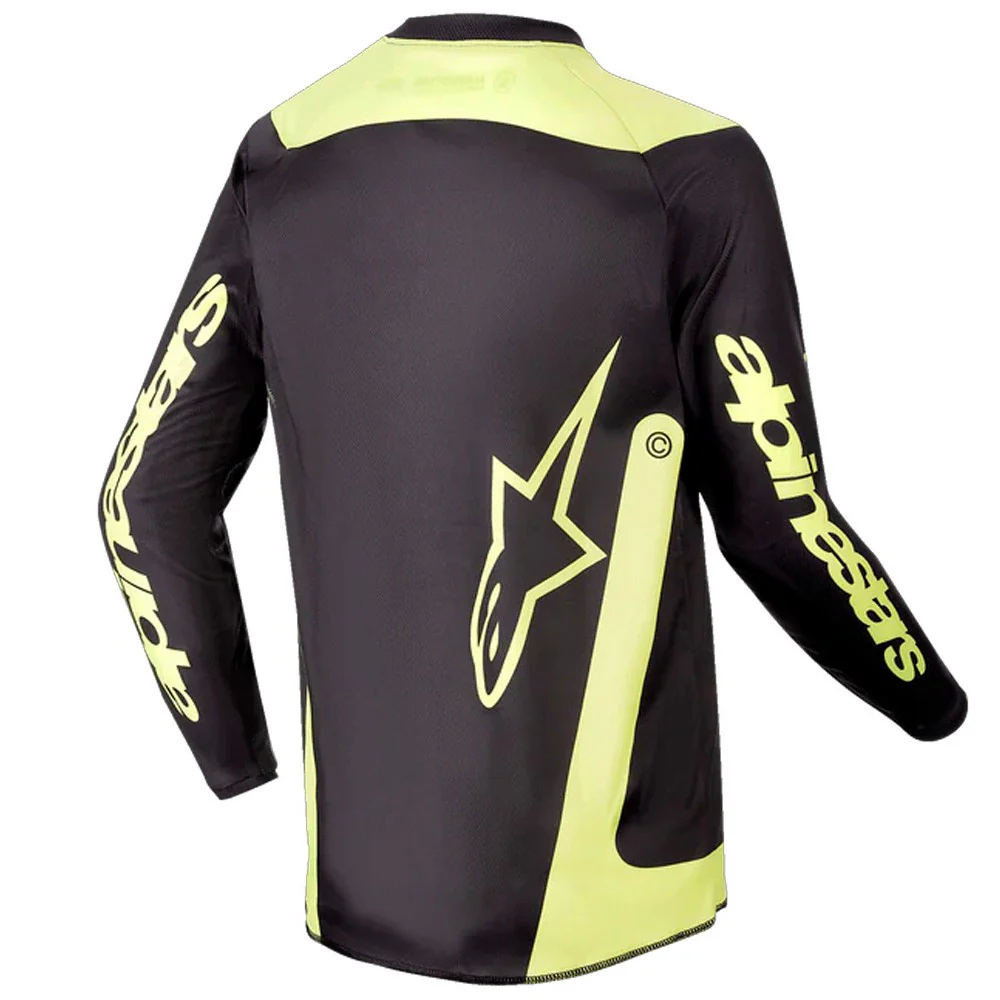 CAMISETA INFANTIL ALPINESTARS YOUTH RACER LURV - NEGRO / AMARILLO
