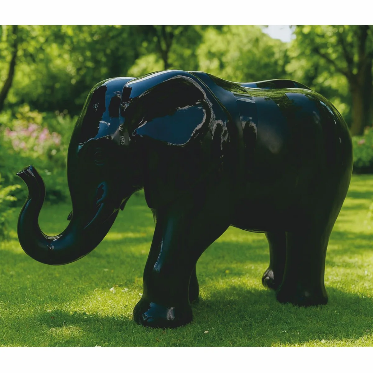Casa Padrino escultura decorativa elefante negro 84 x Al. 57 cm - Figura decorativa