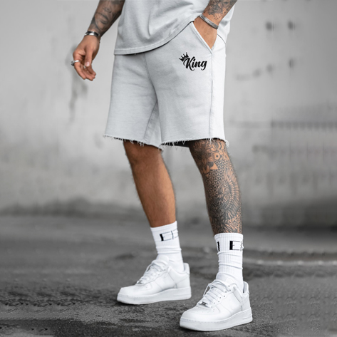 King Print Track Shorts