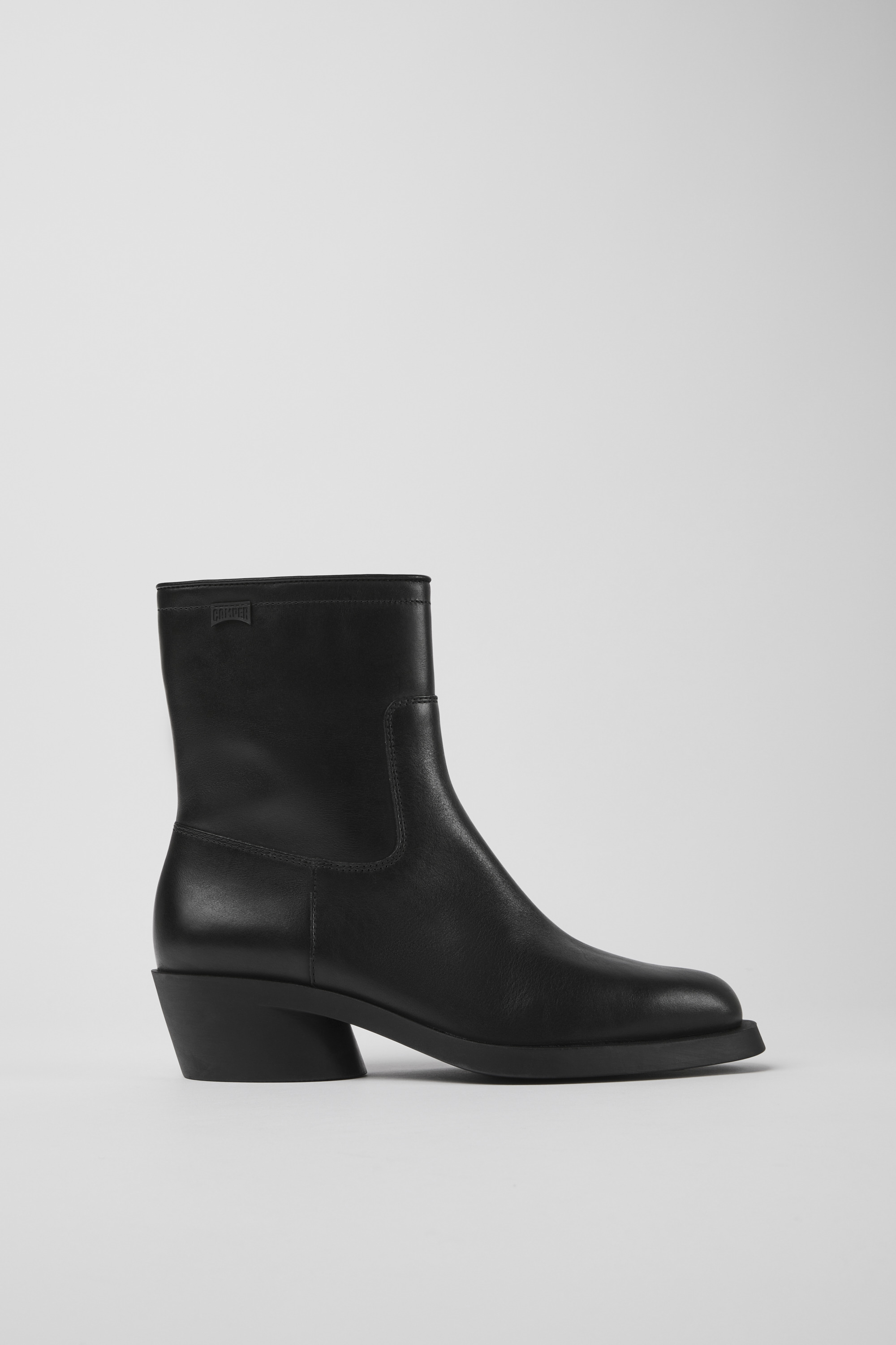 Bonnie - Black leather boots for women