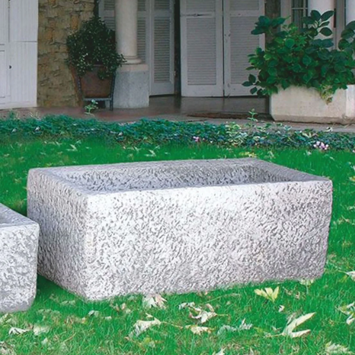 Casa Padrino maceta de lujo gris 97 cm - Maceta decorativa de jard¨ªn - Hecho en Italia