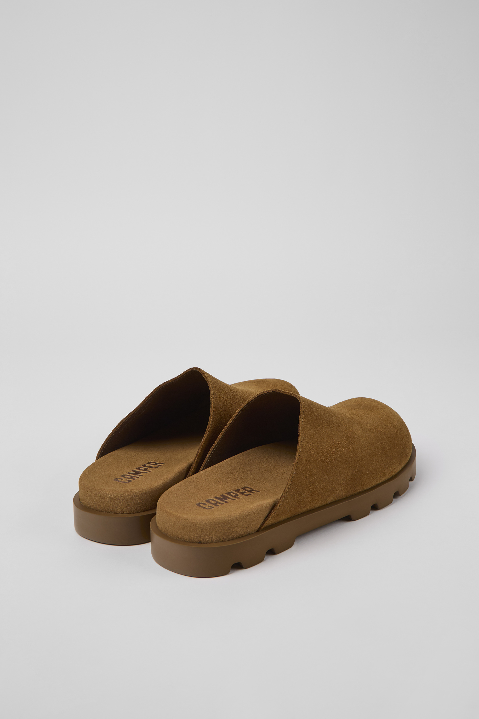 Brutus Sandal - Brown leather clogs for women