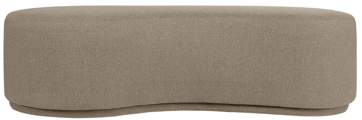 Casa Padrino banco de lujo marr¨®n 149 x 65,5 x A. 41 cm - Banco curvo - Muebles de Sala de Estar - Muebles de Hotel - Colecci¨®n de Lujo