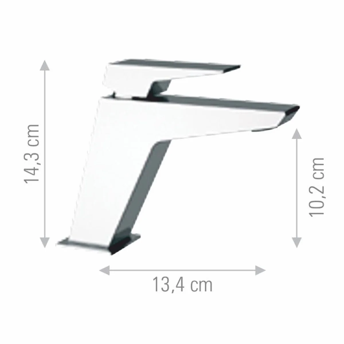 Casa Padrino grifo de lavabo de lujo cromo A. 14,3 cm - Accesorios de baño - Hecho en Italia