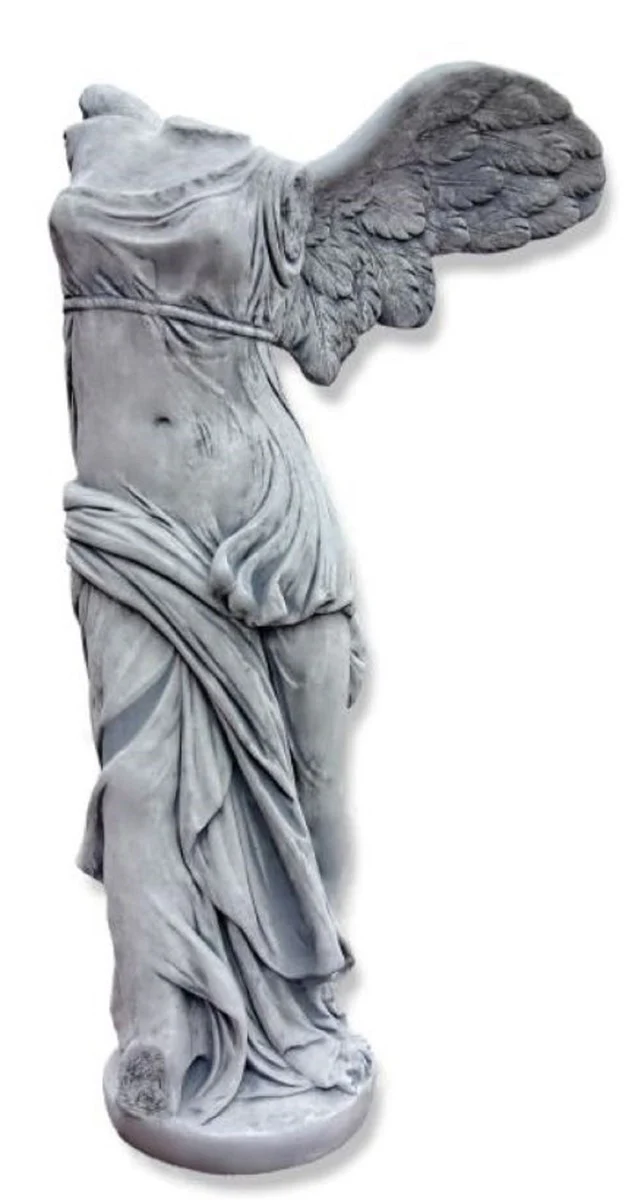 Casa Padrino Escultura / Estatua Art Nouveau Gris 88 x 40 x H. 155 cm - Figura de Piedra de Decoración de Jardín