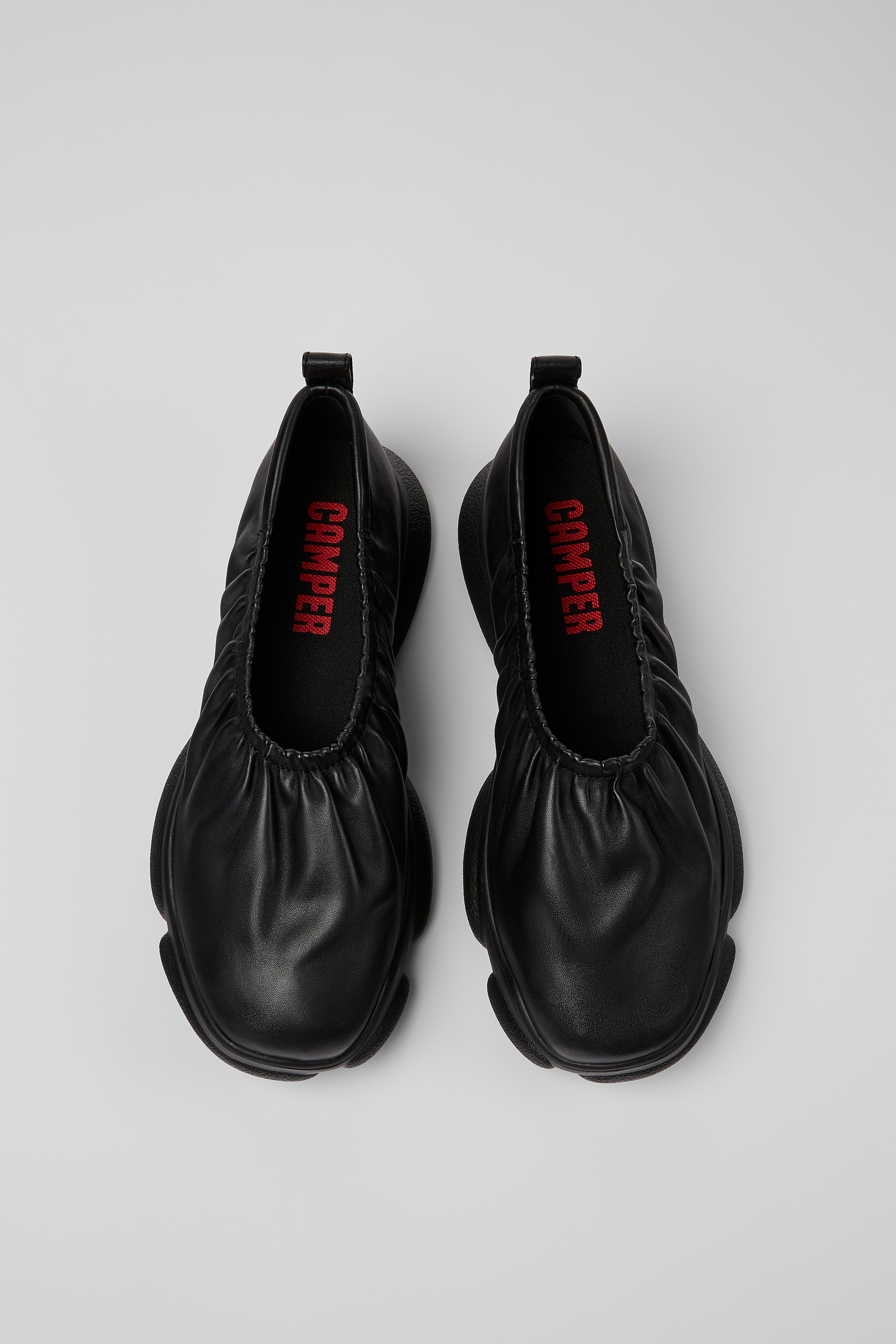 Karst - Black leather ballerinas for men
